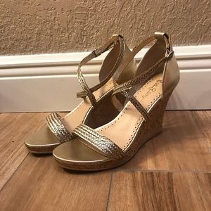 Lilly Pulitzer Gold Metallic Maddie Wedges